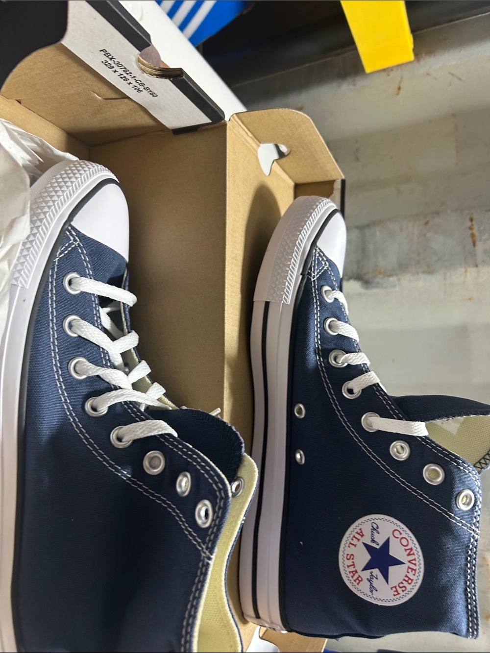 Converse Navy and White High Top Lace-Up Boots